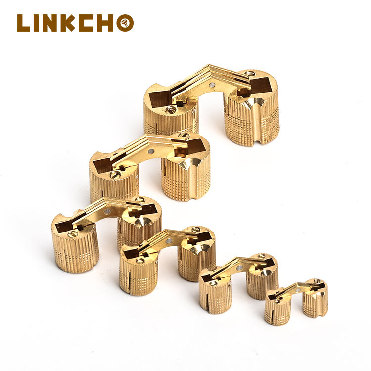 One-line Concealed Copper Hinge Hidden Flip Hinge Bucket-shaped Folding Hinge Soft Closing Cigarette Case Gift Box