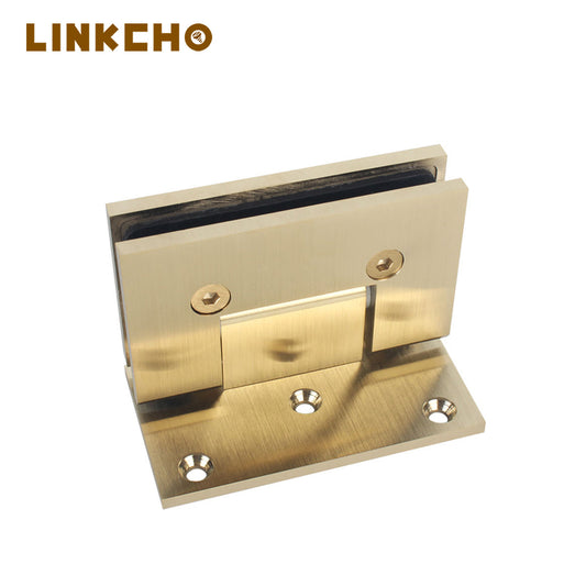 Customized Heavy Duty Self Closing Spring Hinge for Glass Door, Adjustable Tension, Brass Material, for Shower Door Glass Clip
