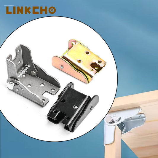 Thickened 90-degree Folding Self-locking Iron Kitchen Table Leg Hinge with Concealed Design Durable & Easy Installation