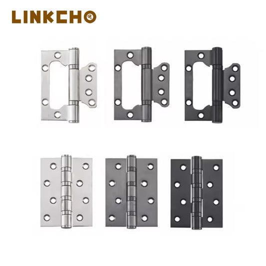 Hot Hardware Accessory 304 Stainless Steel Iron Metal Window Round Corner Spring Door Hinge Flush Hinge for Wooden Door