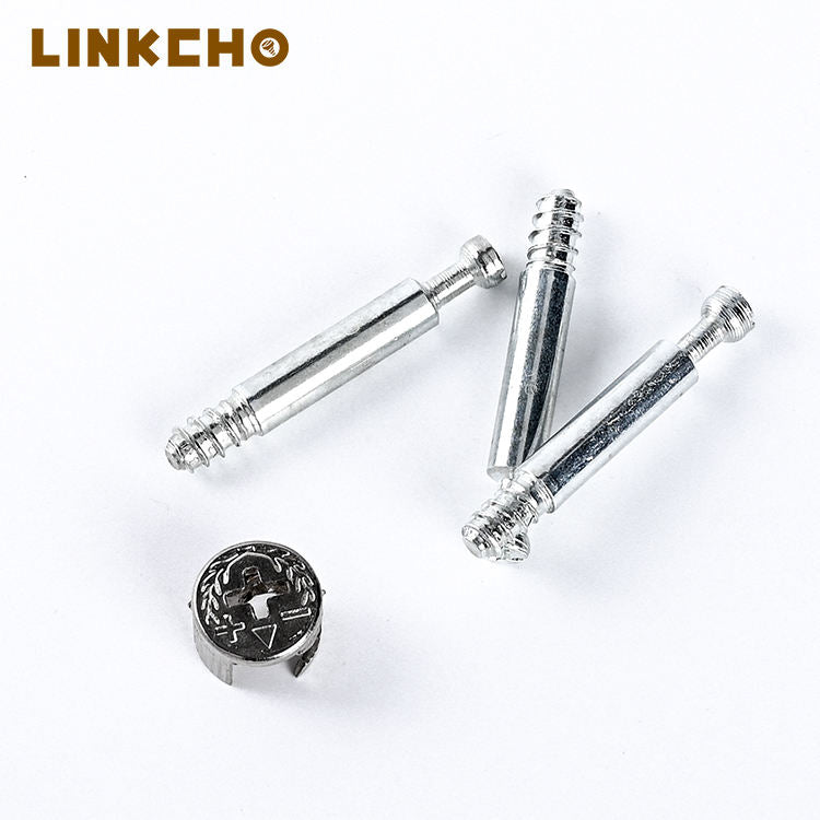 Furniture Hardware Cam Dowel Lock Connector Bolts Set Screws with Zinc Plated Carbon Steel and Wooden Dowel Nut