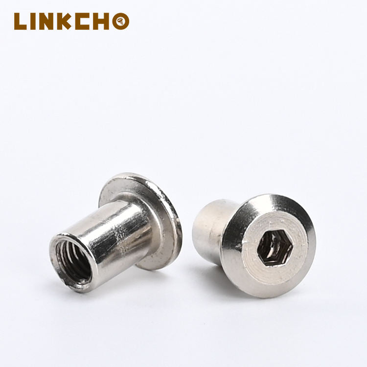 M3-M12 12.7mm Stainless Steel Zinc/Nickel Plated Flat Head Hex Socket Sleeve Barrel Nut for Furniture Connector