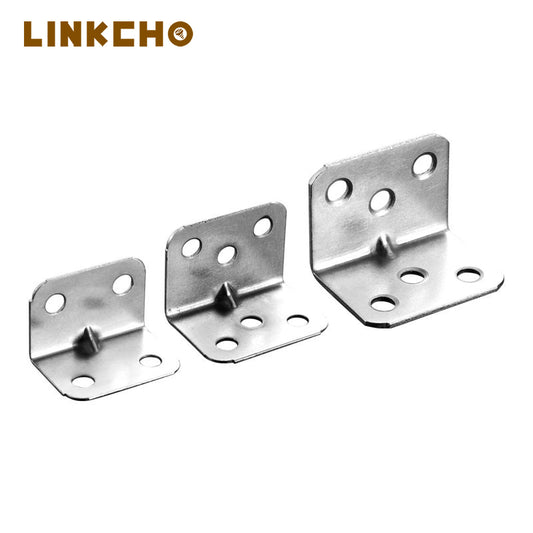 Stainless Steel 90 Degree Right Angle Bracket Corner Code Connector & Shelf Support with Reinforcement Hardware