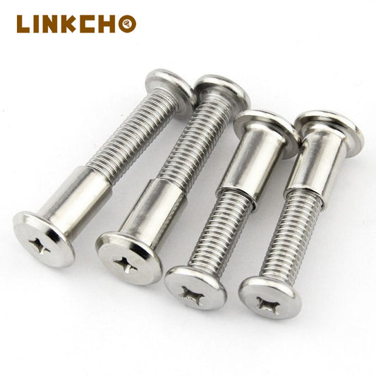 M3 M4 M5 Nickel Stainless Steel Joint Connector Nut Bolts Screw Flat Head Hex Socket Chicago Screws