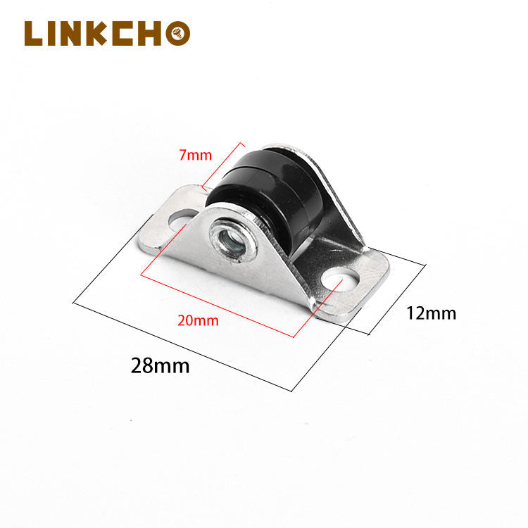 0.5 Inch Mini Swivel Casters Brake Silent Nylon Wheels for Hospital School Bathroom Dining Furniture-Durable