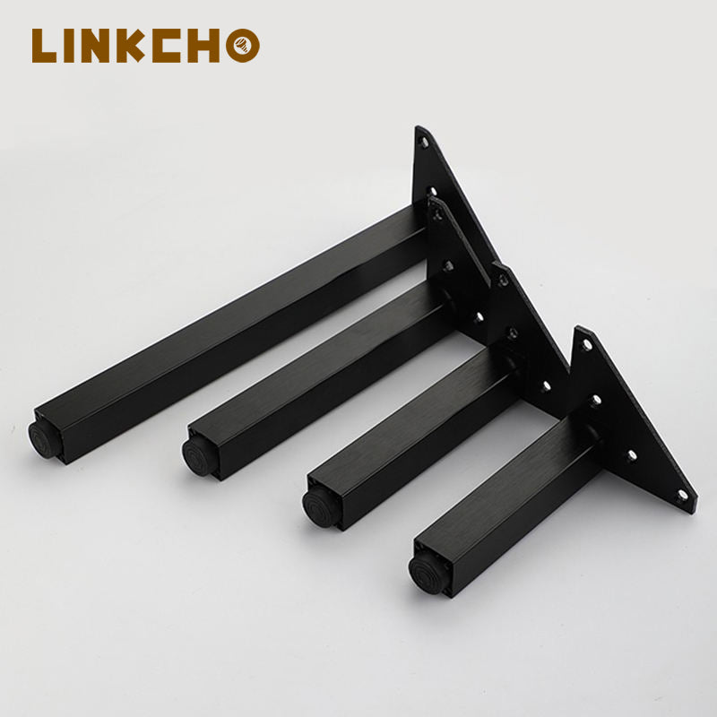 Adjustable Aluminum Alloy Support Cabinet Legs Black Metal Furniture Leg Accessories for TV Bathroom Living Room Outdoor Use
