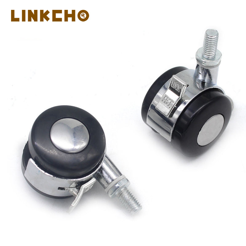 Heavy Duty 3-Inch Retractable Caster Wheels Custom Motorized Swivel Orange PP for Office & Hospital Use