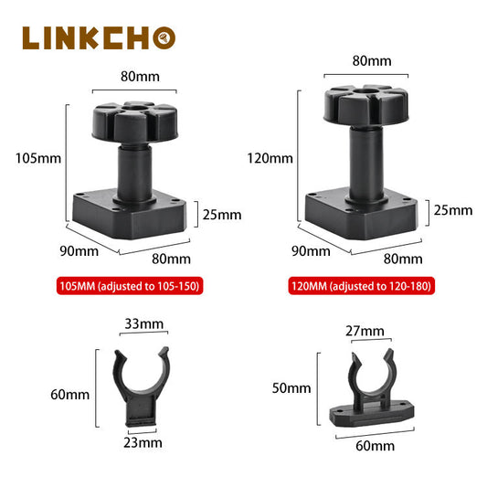 Adjustable Table Leg Support Plastic Heavy Duty Stable Anti-Slip Desk Foot Bracket Modern Living Room Bedroom Home Office