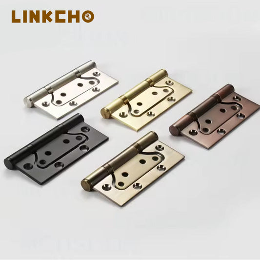 Hot Hardware Accessory 304 Stainless Steel Iron Metal Window Round Corner Spring Door Hinge Flush Hinge for Wooden Door