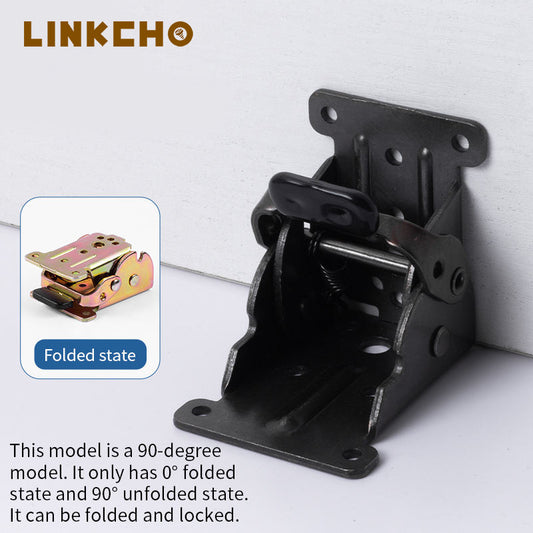 Iron 90 Degree Self Locking Soft Closing Folding Hinge Adjustable Door Table Bed Cabinet Legs for School & Hospital Use