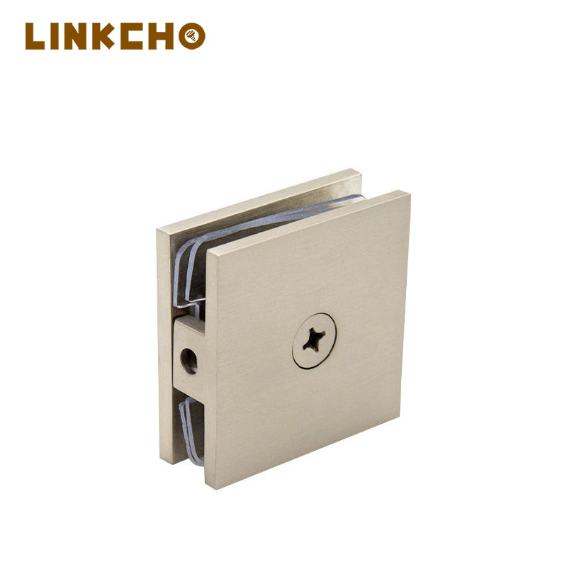 Customization Shower Room Glass Clip 50 * 50MM Square Clip 0 Degrees Panel Clamp Wall Mounted Glass Clamp