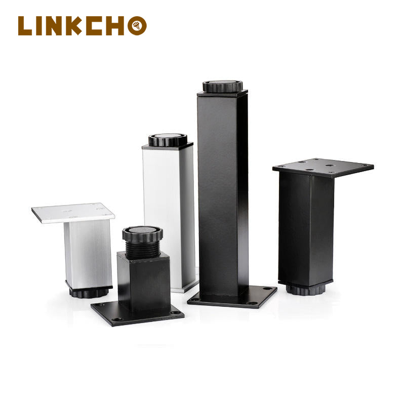 Adjustable Furniture Sofa Leg Aluminium Alloy Replacement Chair Table Legs with Leveling Feet