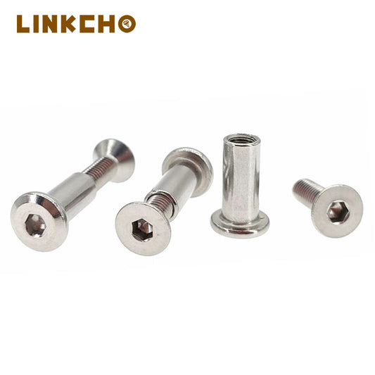 Stainless Steel Furniture Desk and Chair Splint Nut Sleeve Cap Nut Connector Bolts and Socket Head Screws
