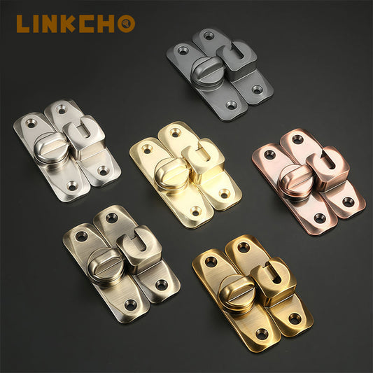 Modern Thickened Metal Anti-Theft Security Door Lock Buckle Keyless Furniture Bolts for Home Hotel Factory Direct Zinc Alloy