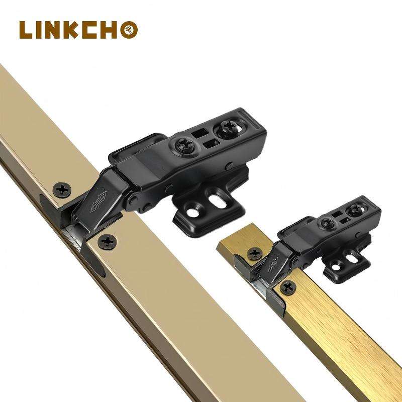 Hydraulic Golden Stainless Steel Frame Hinge Soft-Closing Silent High Quality Kitchen Bedroom Wine Cupboard Wardrobe
