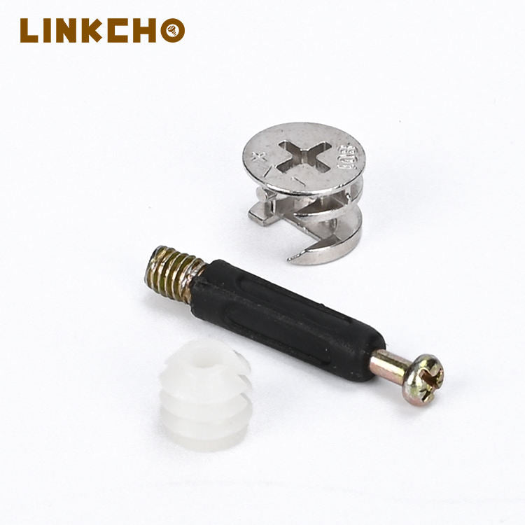 Zinc Alloy Small Screws & Nut Dowel Set Kitchen Furniture Cabinet Locking Cam Bolt for Hospital Use Accessories Joint Connector