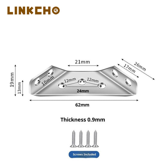 Thickened Stainless Steel Angle Code Three-Sided Fixed Right-Angle Multi-Functional Hardware Connection Accessories Universal