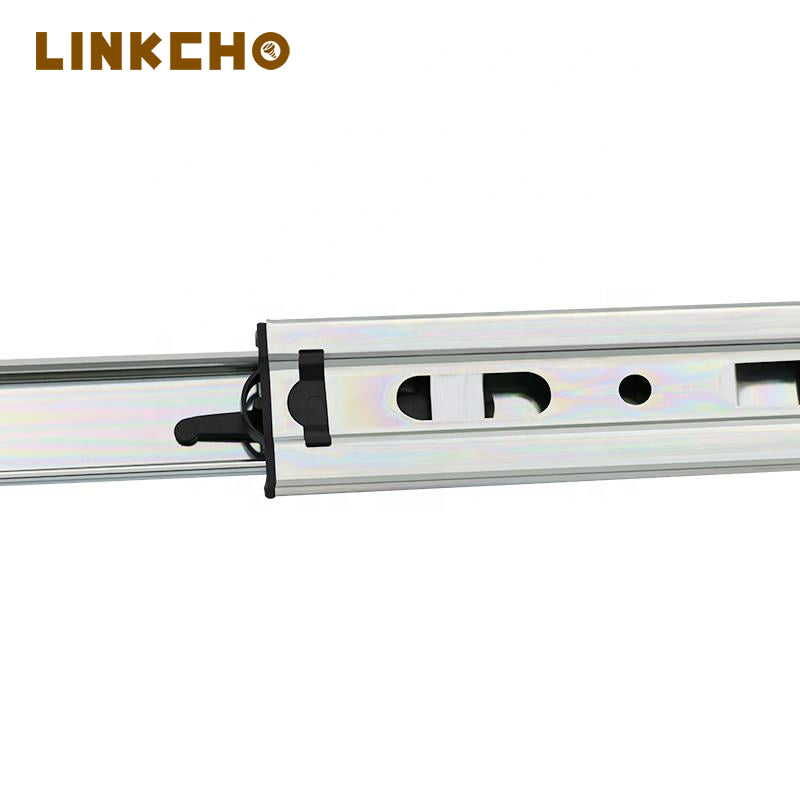 Heavy Duty 3-Section Ball Bearing Slide Rails 45KG Load, Snap-On Mounting for Furniture/Cabinet/Kitchen Drawers