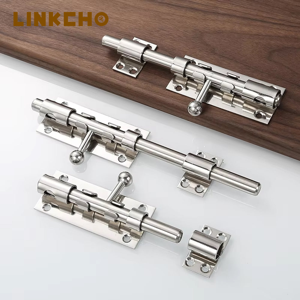 304 Stainless Steel Latch Heavy-duty Gate Sliding Door Barrel Bolt Perforation Safety Modern Design Hotel & Outdoor