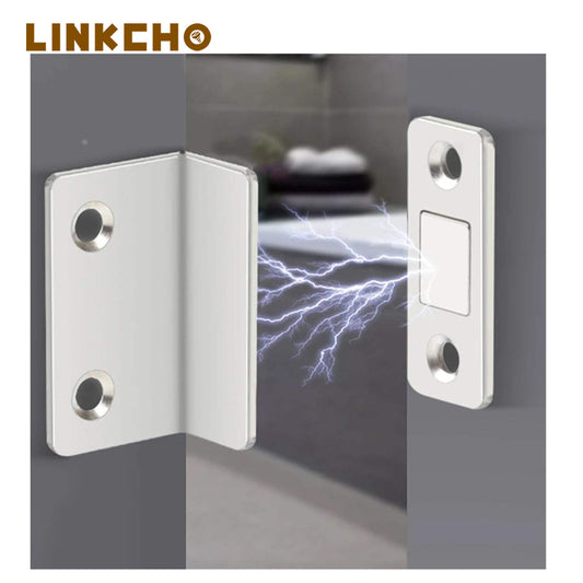 Magnetic Suction Cabinet Latches Sliding Door Closer-Stainless Steel + Magnetic Ultra-thin 2.5MM Hotel Living Room