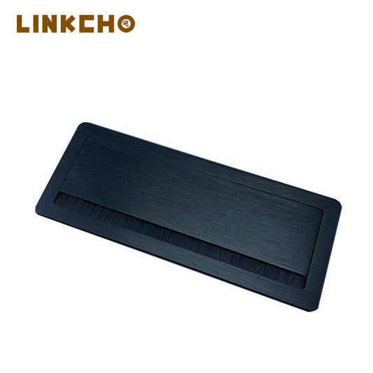 Hot-selling Metal Flip Cover Conference Tabletop Desk Wire Cable Management Grommet Brush Box