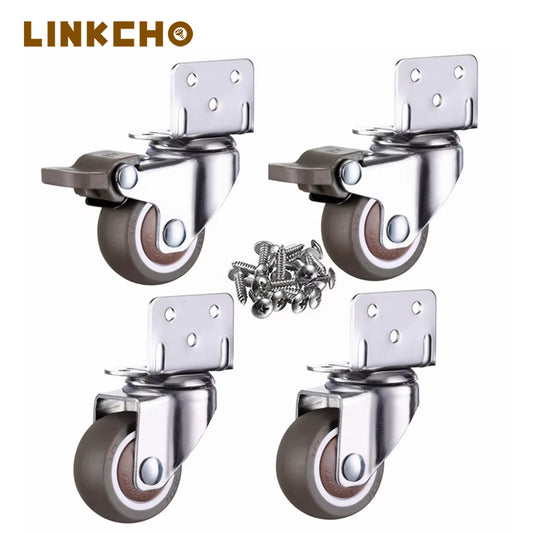 4 5 6 8 Inch Heavy Duty Industrial Caster Wheels Static Mute Trolley Rubber Oil PU for Living Room Use
