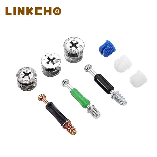 GH B03 Modern Plastic Corner Furniture Cabinet Connector for Kitchen & Hotel Use Wood Joint Fix Lock Screw Bolts