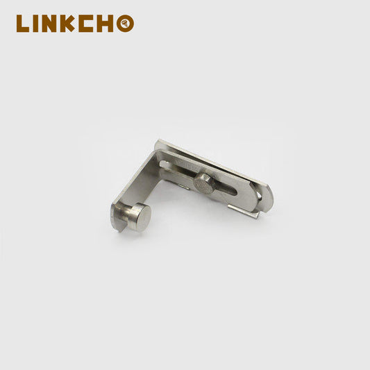 90 Degree Right Angle Door Latch Hasp Bending Latch Buckle Bolt Barn Sliding Lock Barrel Bolt With Screws for Toilet Doors