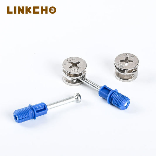 2 in 1 Invisible Connector Furniture Cam Lock Screws Stainless Steels Crews Connector Nuts and Bolts for Kitchen Cabinet