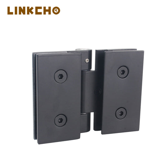 Modern Zinc Alloy Shower Door Wall Mount Hinge 180 Degree Opening Angle Bathroom Use Glass Pool Fence Hinge