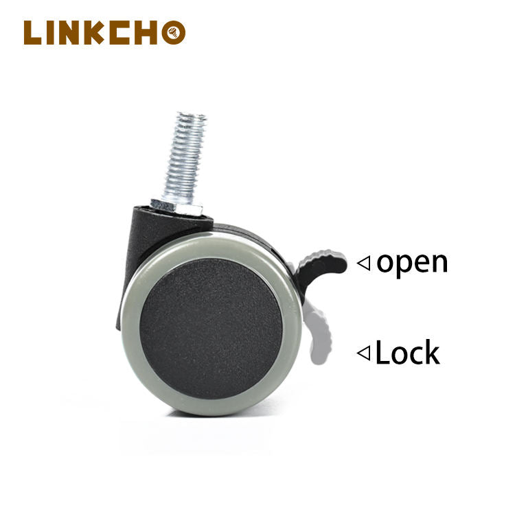40mm Swivel Casters PP+PVC Bolt-Hole Furniture Caster Dentist Stool Foot Wheel for Chair Swivel