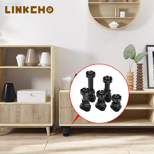 Black Color PP Plastic Adjustable Cabinet Furniture Legs Thickened Cabinet Legs Sofa Legs and Furniture Support Legs