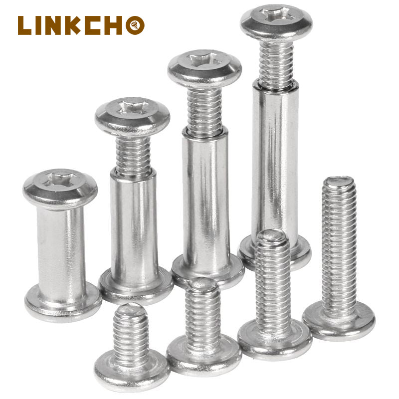 M3 M4 M5 Nickel Stainless Steel Joint Connector Nut Bolts Screw Flat Head Hex Socket Chicago Screws