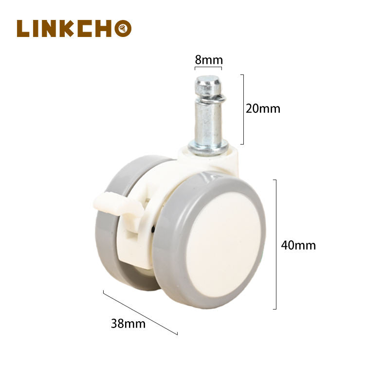 1.5 Inch Chair Furniture Wheels Mute Casters Trolley Wheels Lightweight Stem PP Universal Wheel