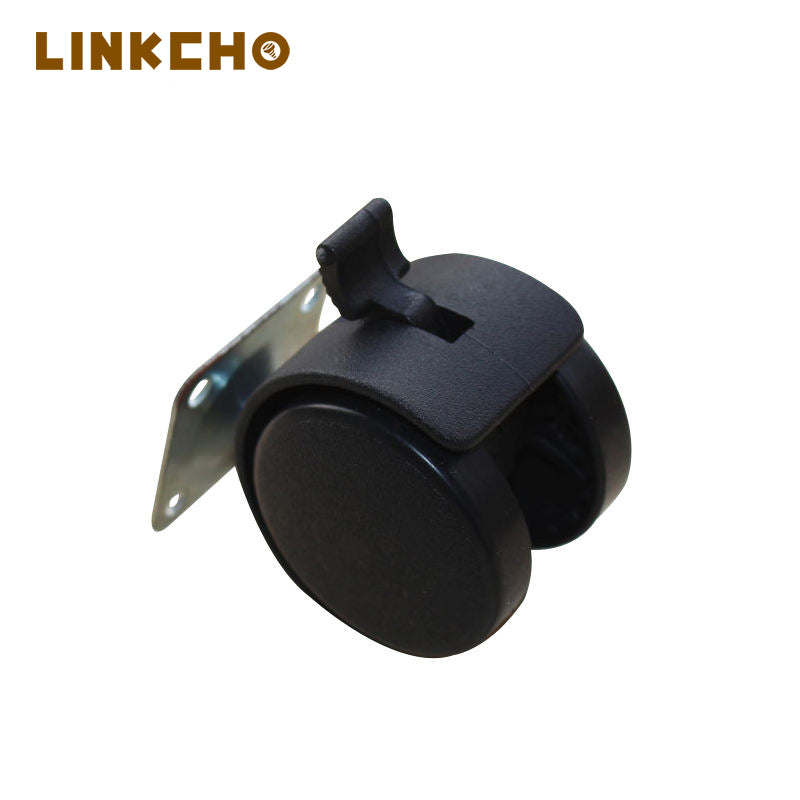 Wholesale Mute 1.5 Inch Caster Wheels with Brakes Heavy Duty Nylon Office Furniture Lockable Chair Casters