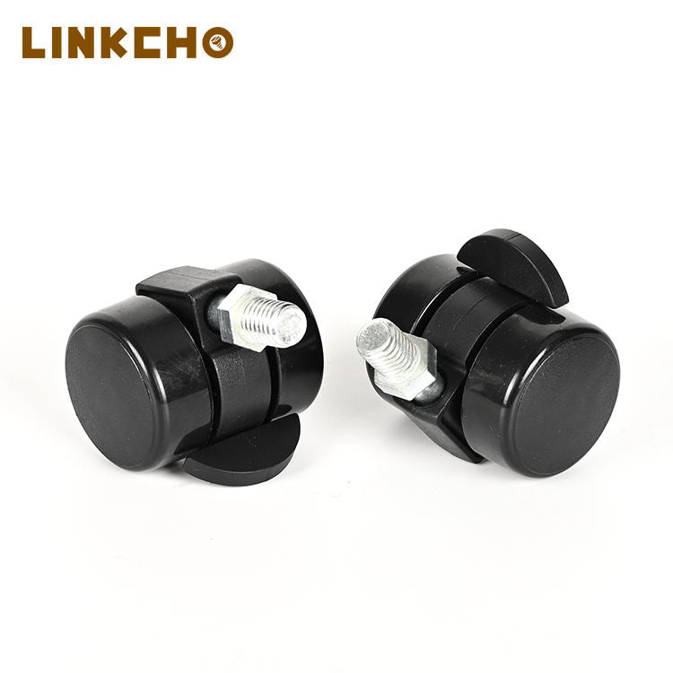 Adjustable Iron Stem Swivel Casters 1.5 Inch Wheel with Brake for Office & Kitchen Chairs