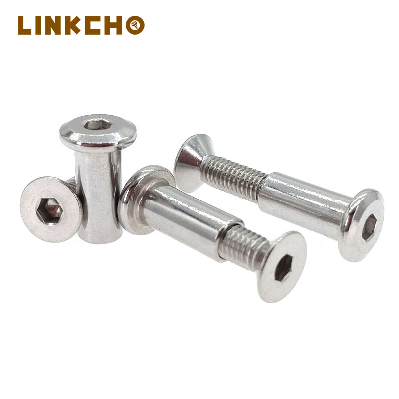 Stainless Steel Furniture Desk and Chair Splint Nut Sleeve Cap Nut Connector Bolts and Socket Head Screws