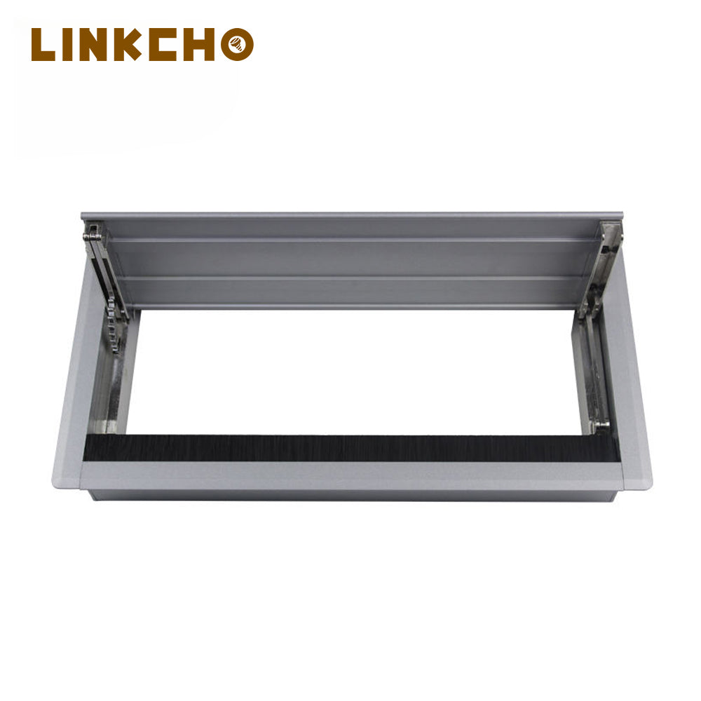 Conference Table Desk Aluminium Alloy Soft Closing Cable Hole Cover Cord Hider Grommets Box Organizer Wire Management