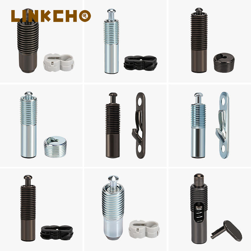 Metal Two in One Furniture Hidden Connectors Zinc Black Plated Invisible Panel Joints Fasteners for Cabinet Furniture
