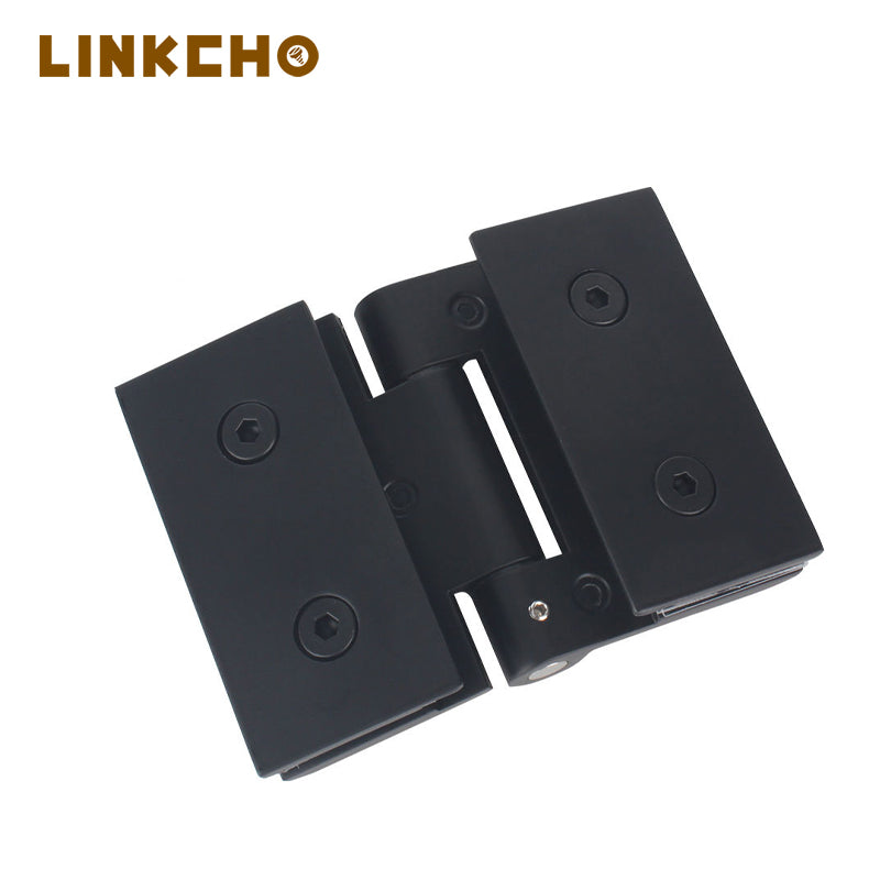Modern Zinc Alloy Shower Door Wall Mount Hinge 180 Degree Opening Angle Bathroom Use Glass Pool Fence Hinge