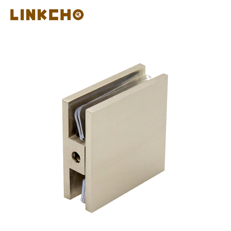 Customization Shower Room Glass Clip 50 * 50MM Square Clip 0 Degrees Panel Clamp Wall Mounted Glass Clamp