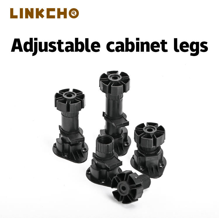 Black Color PP Plastic Adjustable Cabinet Furniture Legs Thickened Cabinet Legs Sofa Legs and Furniture Support Legs