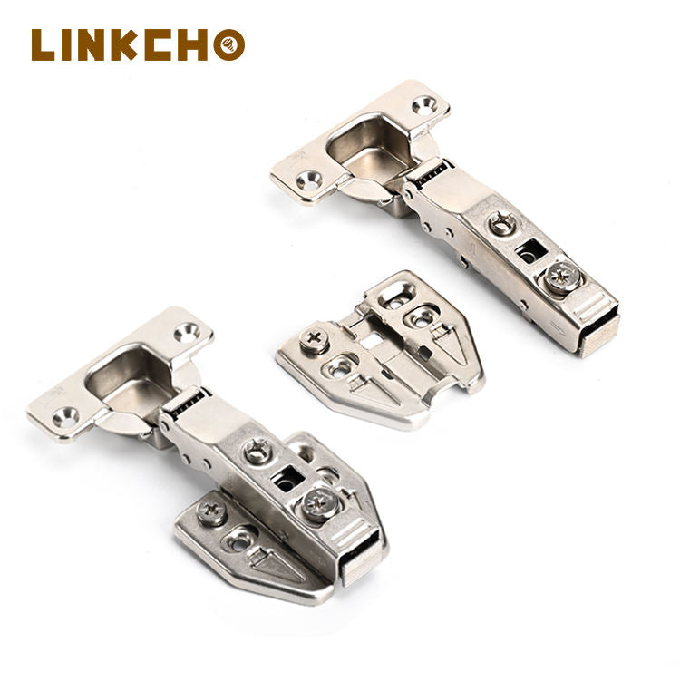 Iron Folding Hinge with Damping Buffer Cabinet Hinge Silent Furniture Door Hinge