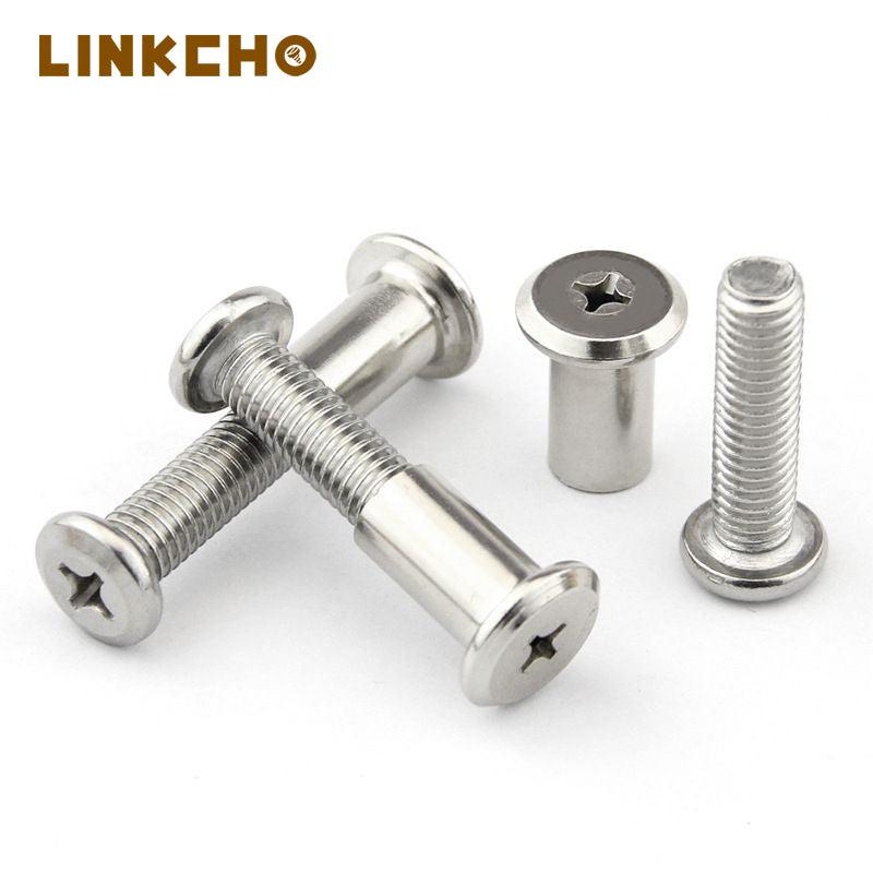 M3 M4 M5 Nickel Stainless Steel Joint Connector Nut Bolts Screw Flat Head Hex Socket Chicago Screws