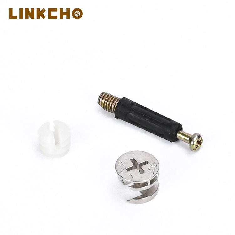Zinc Alloy Small Screws & Nut Dowel Set Kitchen Furniture Cabinet Locking Cam Bolt for Hospital Use Accessories Joint Connector