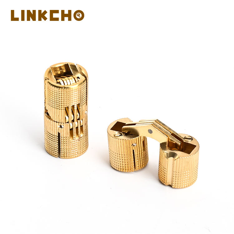 One-line Concealed Copper Hinge Hidden Flip Hinge Bucket-shaped Folding Hinge Soft Closing Cigarette Case Gift Box