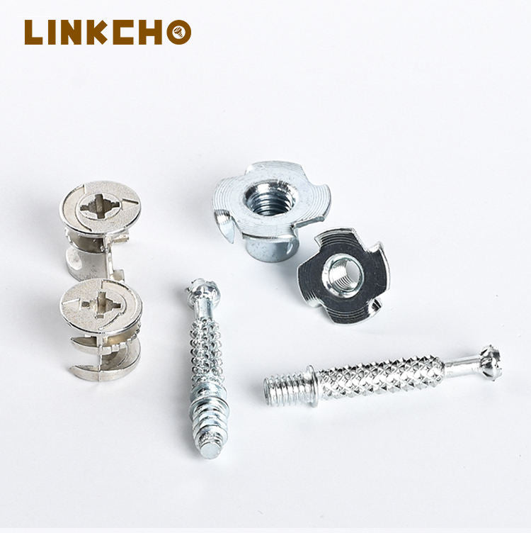 Metal Connector Screw Bolt Cabinet 3 1 Cam Dowel Locking Nut Fastening Hardware Joint Furniture Lock Fittings Living Room Hotel