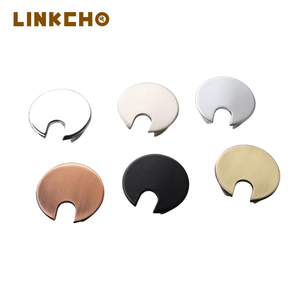 Computer Desk Cord Wire Organizer Grommet Zinc Alloy Office Computer Desktop Wire Cable Grommet Box