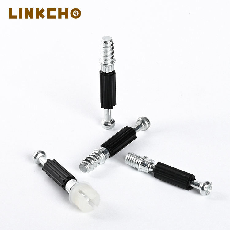 Adjustable Self Tapping Alloy Rod Furniture 3-in-1 Invisible Cam Lock Connectors Bed Plate Fastener Screw Bolts LINKCHO LZ-0112