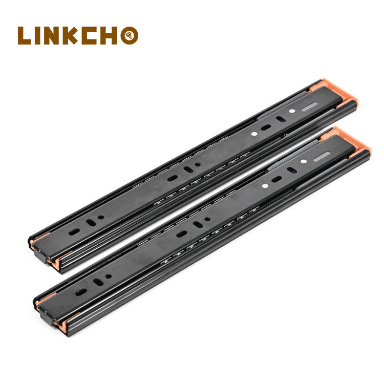45mm Width Drawer Slides Runners 3 Fold Full Extension Soft Close Slides Hardware with Easy Installation